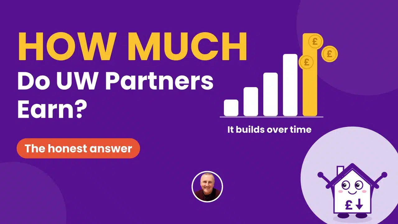 “HOW MUCH Do UW Partners Earn?” with a growing bar chart and coins